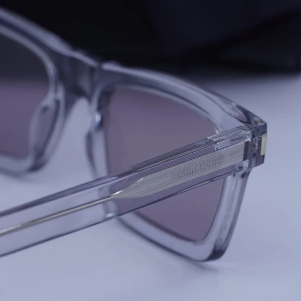 Saint Laurent SL461 BETTY 013 Rectangle Sunglasses - Grey/Violet - Picture 10 of 12